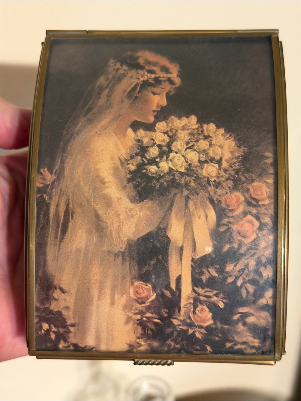 Vintage Via Vermont Bride Wedding Musical Jewelry Box